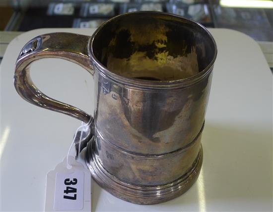 George III silver pint tankard